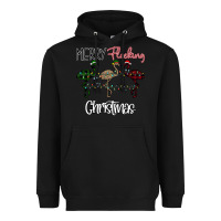 Black Merry Flocking Christmas Heavyweight Hoodie - Bettercallsaul