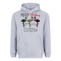 Heather Grey Merry Flocking Christmas Heavyweight Hoodie - Bettercallsaul