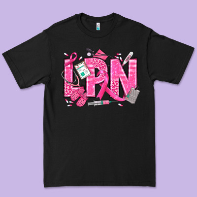 Breast Cancer Lpn Licensed Practical Nurse Premium Tee Designed By Texasbilliewilder