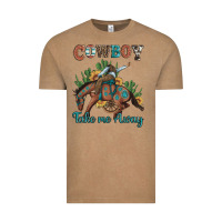 Vintage Coffee cowboy take me away rodeo Vintage Tee - Artiststas