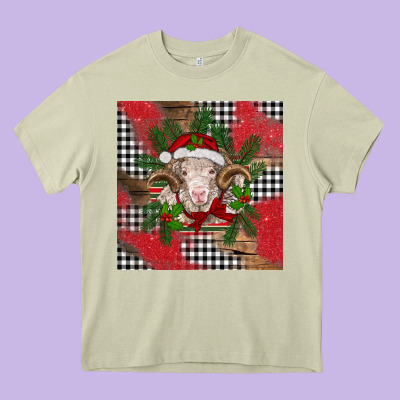 Christmas Merino Heavy Core Tee Designed By Barkaloodesign