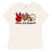 Bone peace love baseball Ladies Tee - Zillion Design Studio