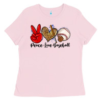 Peace Love Baseball Ladies Tee | Teevron