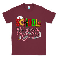 Burgundy School Nurse Classic Tee - LillyAllenDesigns
