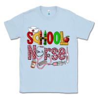 Dusty Blue School Nurse Classic Tee - LillyAllenDesigns