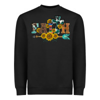 Black western faith arrow sunflowers Heavyweight Sweatshirt - BarkalooDesign