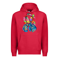Cardinal autism awareness with boxing gloves Premium Hoodie - NancyCooperArtShop