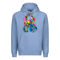 Colony Blue autism awareness with boxing gloves Premium Hoodie - NancyCooperArtShop