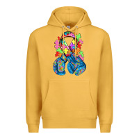 Mustard autism awareness with boxing gloves Premium Hoodie - NancyCooperArtShop