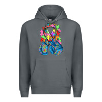 Rock autism awareness with boxing gloves Premium Hoodie - NancyCooperArtShop