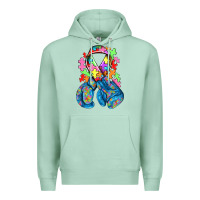 Seafoam autism awareness with boxing gloves Premium Hoodie - NancyCooperArtShop