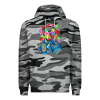 Slate Camo autism awareness with boxing gloves Premium Hoodie - NancyCooperArtShop