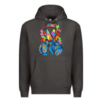 Smoke autism awareness with boxing gloves Premium Hoodie - NancyCooperArtShop