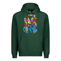 Sports Green autism awareness with boxing gloves Premium Hoodie - NancyCooperArtShop
