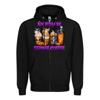 Black Nightmare Before Coffee Cups Zipper Hoodie - MaliasSmallBusiness
