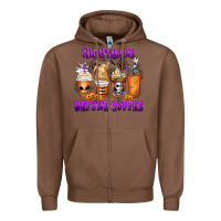 Chestnut Nightmare Before Coffee Cups Zipper Hoodie - MaliasSmallBusiness