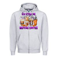 Heather Grey Nightmare Before Coffee Cups Zipper Hoodie - MaliasSmallBusiness