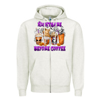 Oatmeal Heather Nightmare Before Coffee Cups Zipper Hoodie - MaliasSmallBusiness
