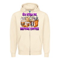 Sandshell Nightmare Before Coffee Cups Zipper Hoodie - MaliasSmallBusiness