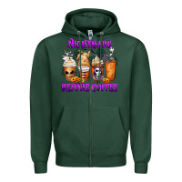 Sports Green Nightmare Before Coffee Cups Zipper Hoodie - MaliasSmallBusiness
