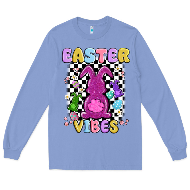 Easter Vibes Peep Faux Sequin Long Sleeve Tee by MaliasSmallBusiness | Teevron