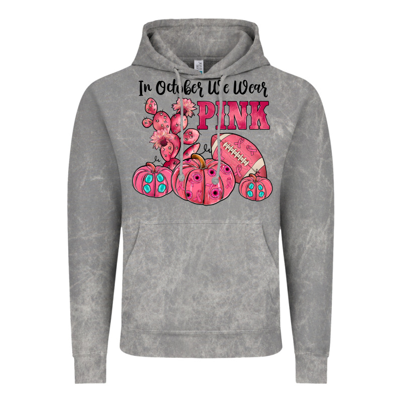 In October We Wear Pink Vintage Hoodie by JahusDesignShop | Teevron