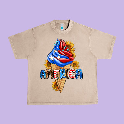 Ice Cream America Urban Heavy Tee Designed By Adodesignshop