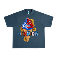 Midnight Navy ice cream america Urban Heavy Tee - AdoDesignShop