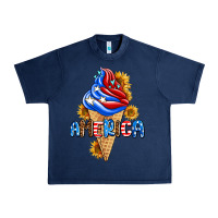 Navy ice cream america Urban Heavy Tee - AdoDesignShop
