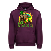 Mauve Wine St. Patrick's Day mear bear Urban Hoodie - HowdyJamesFarm