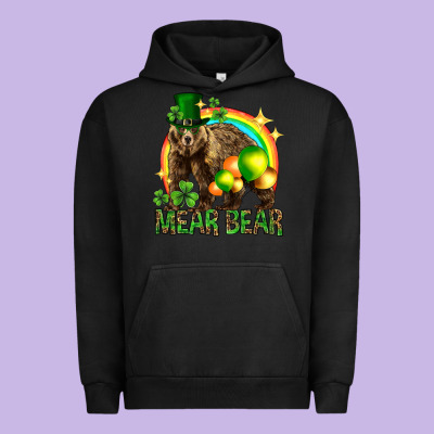 St. Patrick's Day Mear Bear Urban Hoodie Designed By Howdyjamesfarm