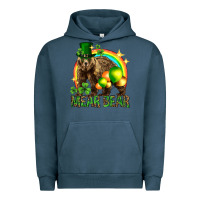 Pigment Midnight Navy St. Patrick's Day mear bear Urban Hoodie - HowdyJamesFarm