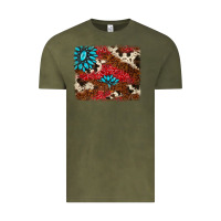 Vintage Olive gemstone cowhide background Vintage Tee - AdoDesignShop
