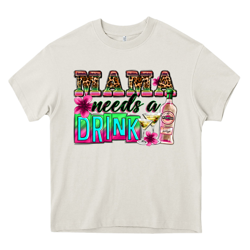 Mama Needs A Drink Heavy Core Tee by Zillion Design Studio | Teevron