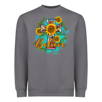Storm western belive sunflowers cross Heavyweight Sweatshirt - BarkalooDesign