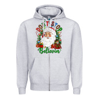 Heather Grey Don't stop believin' Zipper Hoodie - NancyCooperArtShop