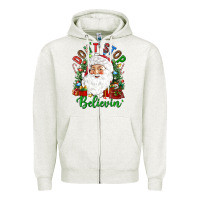 Oatmeal Heather Don't stop believin' Zipper Hoodie - NancyCooperArtShop