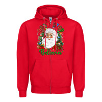 Red Don't stop believin' Zipper Hoodie - NancyCooperArtShop
