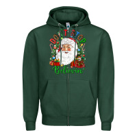 Sports Green Don't stop believin' Zipper Hoodie - NancyCooperArtShop