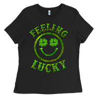 Black feeling lucky with leopard Ladies Tee - RanaPortraitStore
