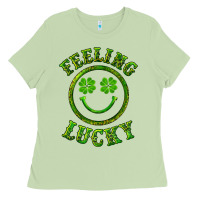 Matcha feeling lucky with leopard Ladies Tee - RanaPortraitStore