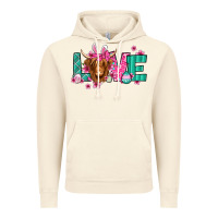 Vintage Artic love easter floral longhaired cow Vintage Hoodie - Jasminsmagicworld
