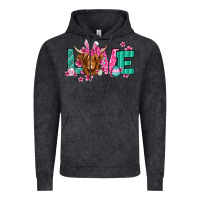 Vintage Black love easter floral longhaired cow Vintage Hoodie - Jasminsmagicworld