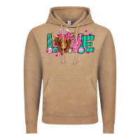 Vintage Coffee love easter floral longhaired cow Vintage Hoodie - Jasminsmagicworld