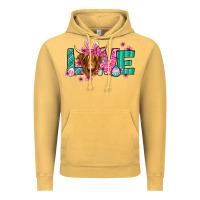 Vintage Mustard love easter floral longhaired cow Vintage Hoodie - Jasminsmagicworld