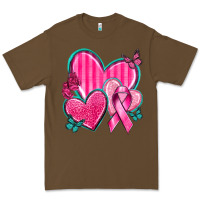 Cacao Breast Cancer Hearts Premium Tee - texasbilliewilder