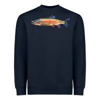 Navy Rainbow Trout Heavyweight Sweatshirt - LillyAllenDesigns