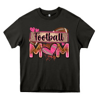 Asphalt football mom with leopard Heavy Core Tee - Zillion Design Studio