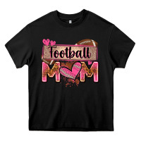 Black football mom with leopard Heavy Core Tee - Zillion Design Studio