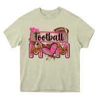 Mossy football mom with leopard Heavy Core Tee - Zillion Design Studio